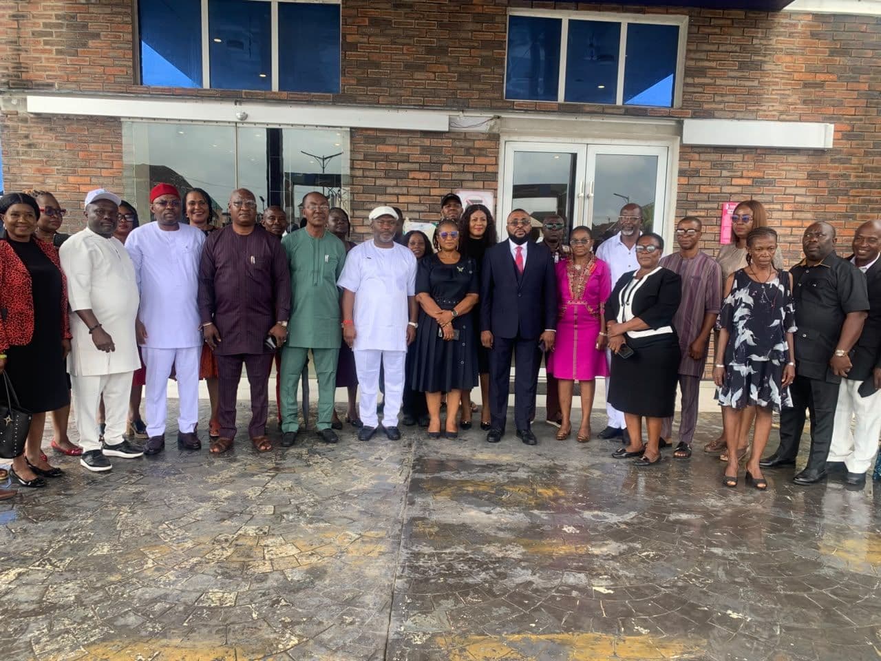 The Honourable Commissioner Ministry of Water Resources Ozo Obinna Ogwuegbu with House Member Hon. Ugochukwu Amuchie, Perm. Secretary MWR Chief Chibuikem Izuwa Obilor, and other dignitaries during the Validation of LGA WASH Scheme of service
