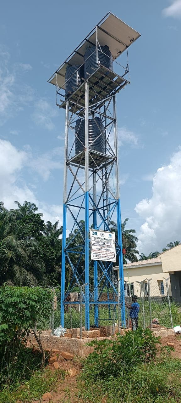 Constructed Solar Powered Borehole at one of the PHCs